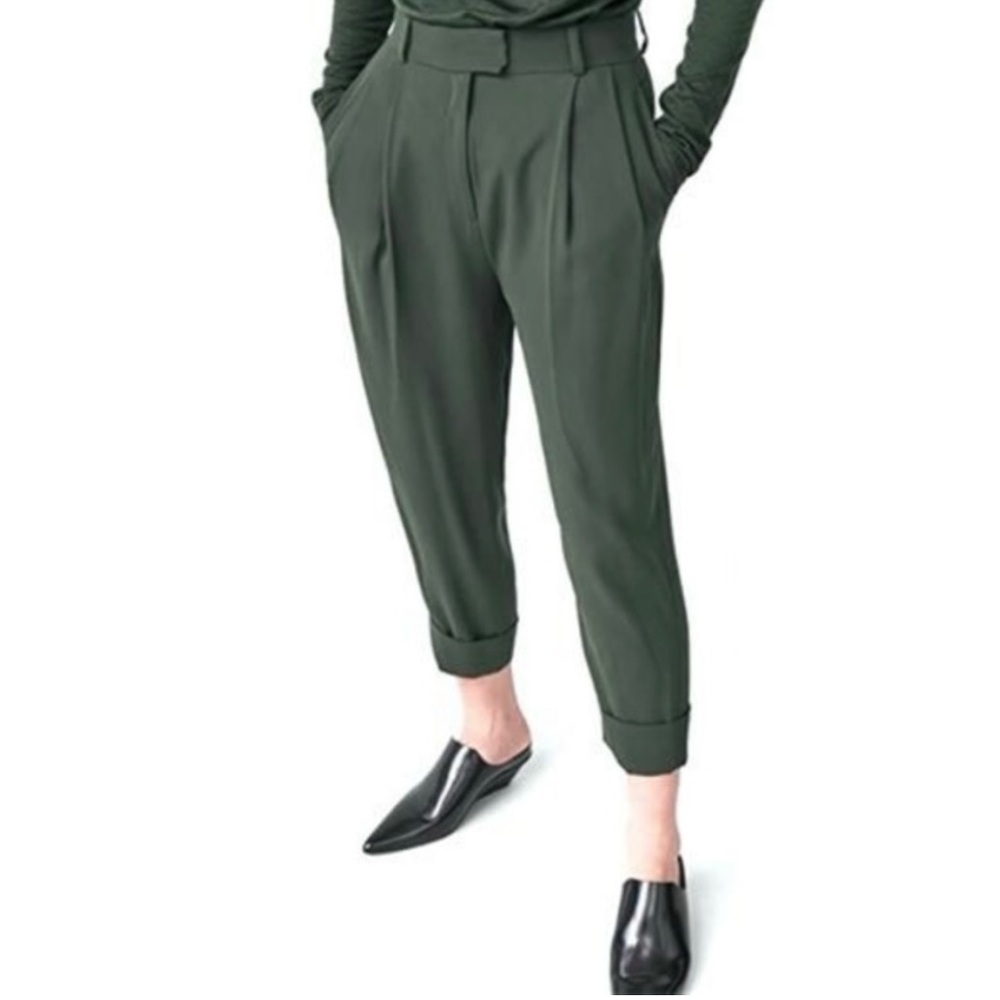 COS Dark Green Cropped Pants